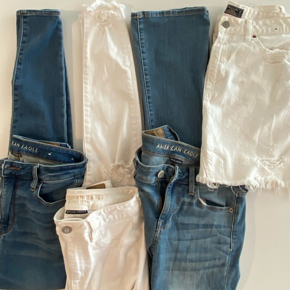 American Eagle Skinny Jeans & Abercrombie Skirt  4